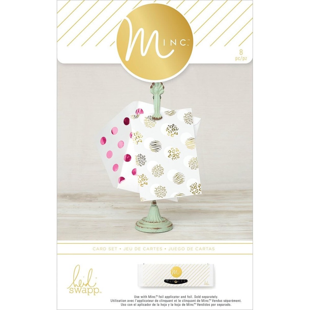 American Crafts Heidi Swapp Minc Card Set Unisex OS White NWT Animal Print Foil